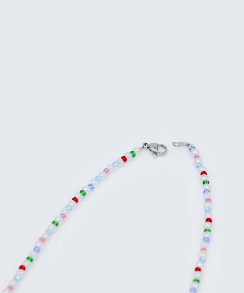 Bonbeau Smile Pearl Pendant Color Beads Necklace
