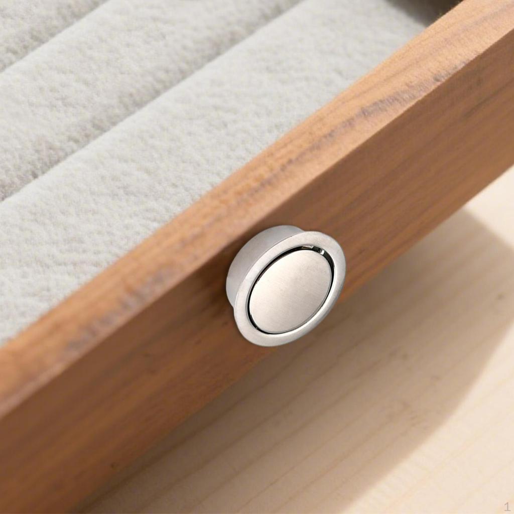 Concealed Flush Pull Handle Hardware Round 42mm Recessed Door Multipurpose for Sliding