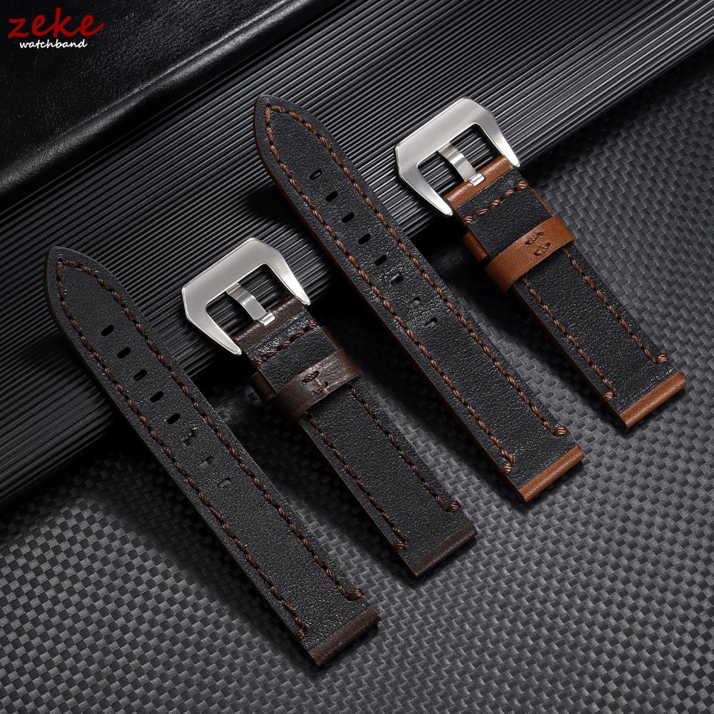 Echtes Leder Uhrenarmband 18mm 20mm 22mm 24mm 26mm für Panerai für Omega Rindslederarmband Vintage Braun Herren Damen Uhrenarmband