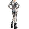 New mechanical cool digital printing button hand onesie tights women's play clothes