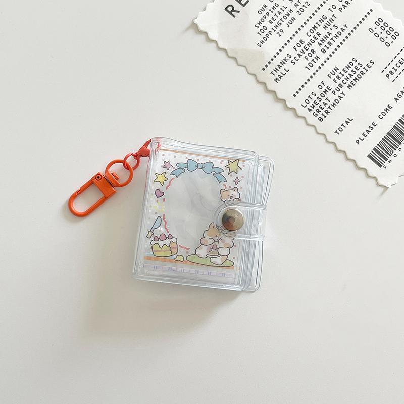 

1/2-дюймовый держатель карманы прозрачный DIY мини фотоальбом брелок портативный держатель для хранения фотографий брелок для ключей