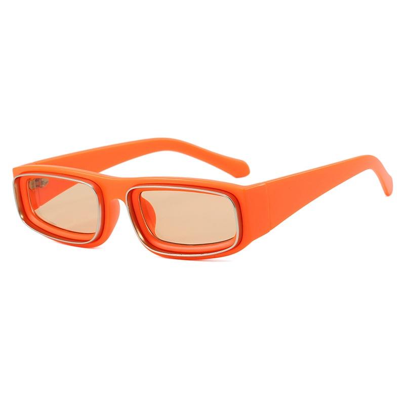 New Retro Narrow Frame Rectangular Women Sunglasses Personality Brand Leopard Camouflage Design Outdoor Men Glasses Uv400