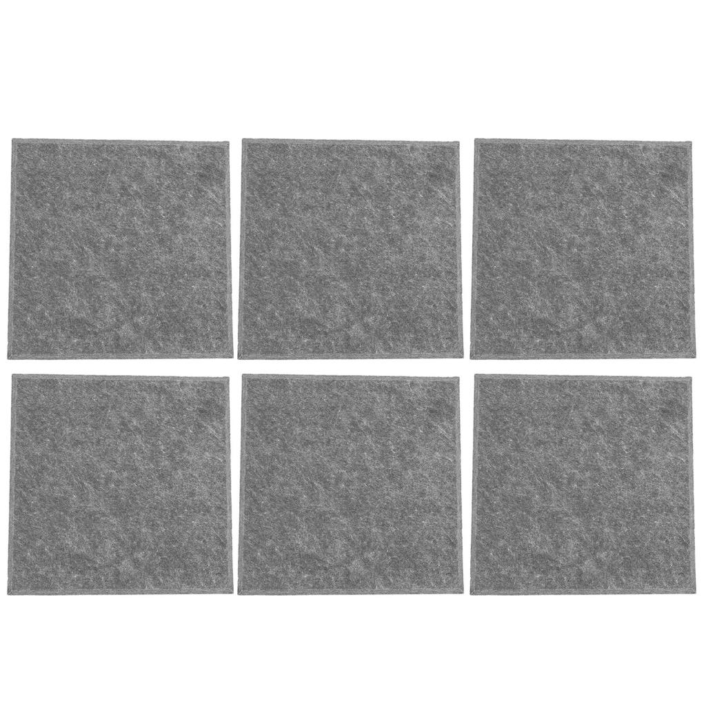 6 szt. Płyta Dźwiękochłonna Akustyczna Poliestrowa Włókna Dźwiękoszczelne Ognioodporne Panele Wyciszające(Czerwony )