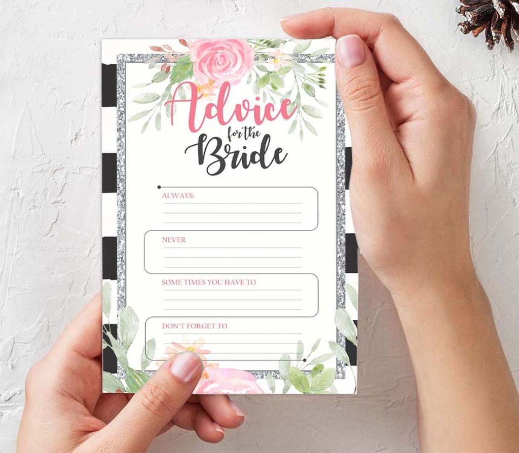 Inkdotpot Bridal Shower Games Set of 5 (Activities for 50 Guests) Floral Theme Fun Bachelorette Party Games Set Bundle
