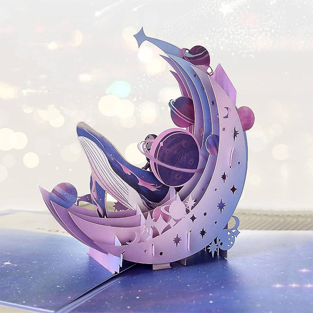New Romantic Style 3D Pop-up Greeting Card For Birthday Christmas Postcard Party Wedding Decoration Colorful Creative Kids Gifts