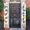 Easter Door Banner Bunny Eggs Rabbits 1 Pair Polyester 30.48x179.83cm Indoor Outdoor Decor