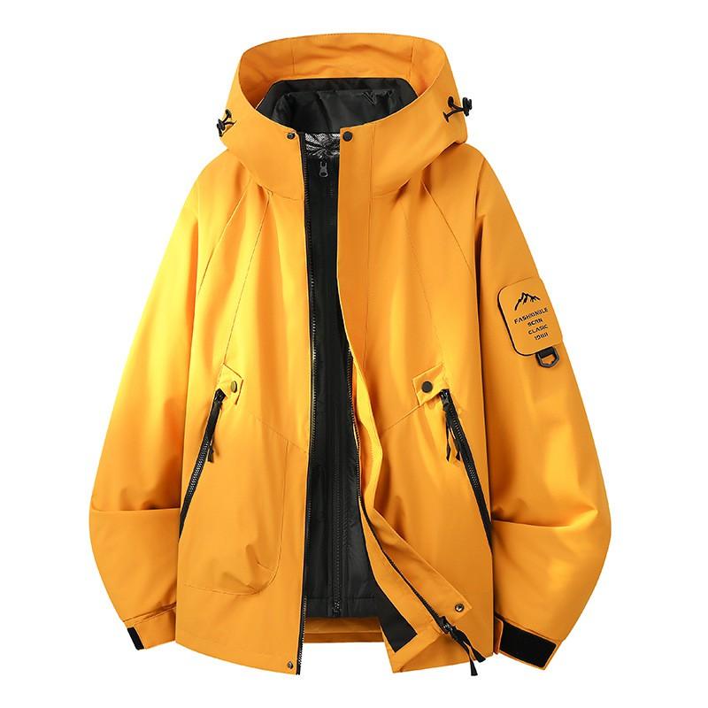 3-in-1 Detachable Windproof Waterproof Hiking Jacket Men Women Outdoor Camping Trekking Fall Winter