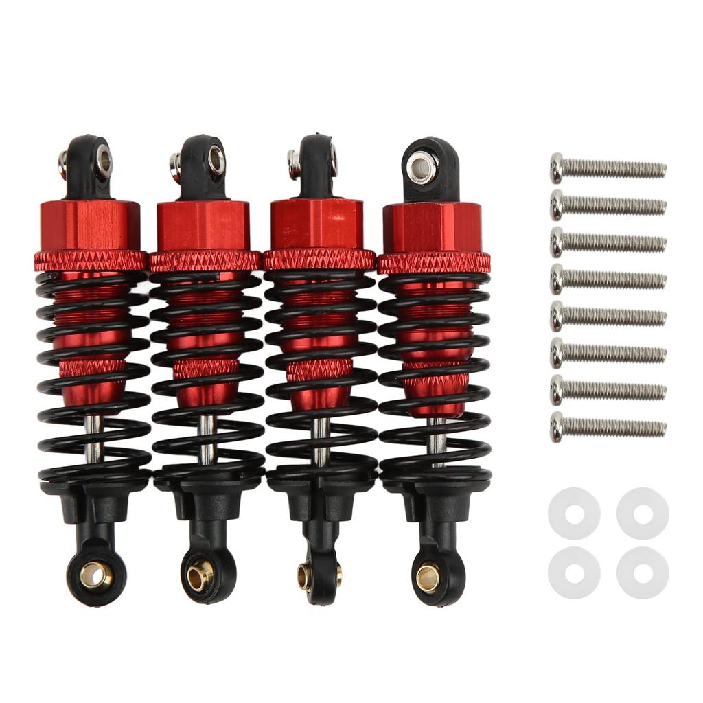 RC Shock Absorber for TL-01 for Tamiya, High Precision Adjustable RC Shock Damper Red