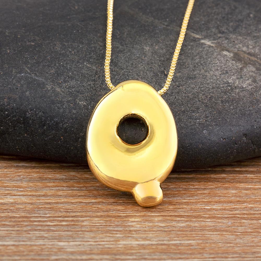 Nidin High Quality Creative Trend A-Z Letters Charm Pendant Necklace For Female Male Name Initials Alphabet Jewelry Accessories