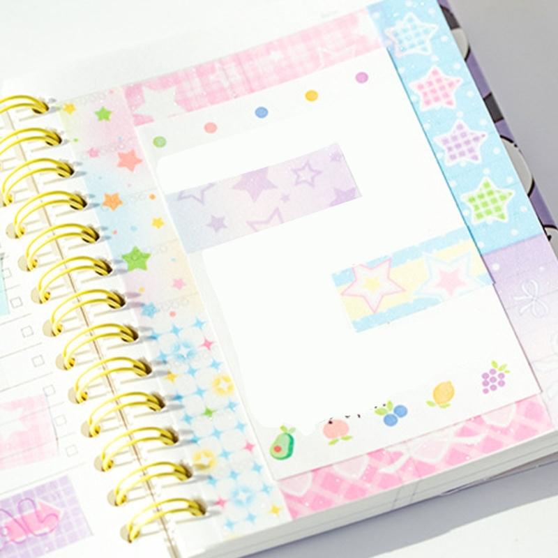 5Pieces Sweet Themed Washi Tape Rolls Creative Decorative Tape Stickers for Journals And Handmade Projects Craft Supply