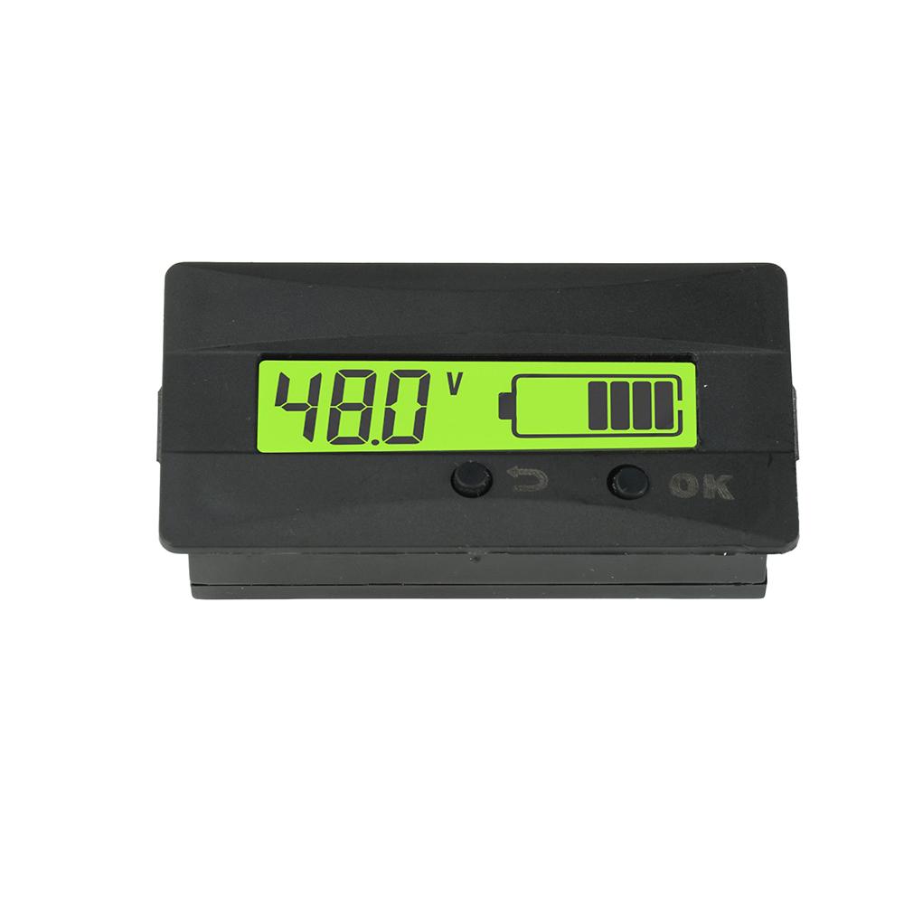 LCD Voltage Meter for 11V 11V 18V For Acid Lithium and For LIFEPO1 Batteries with Adjustable Backlight Power Indicator