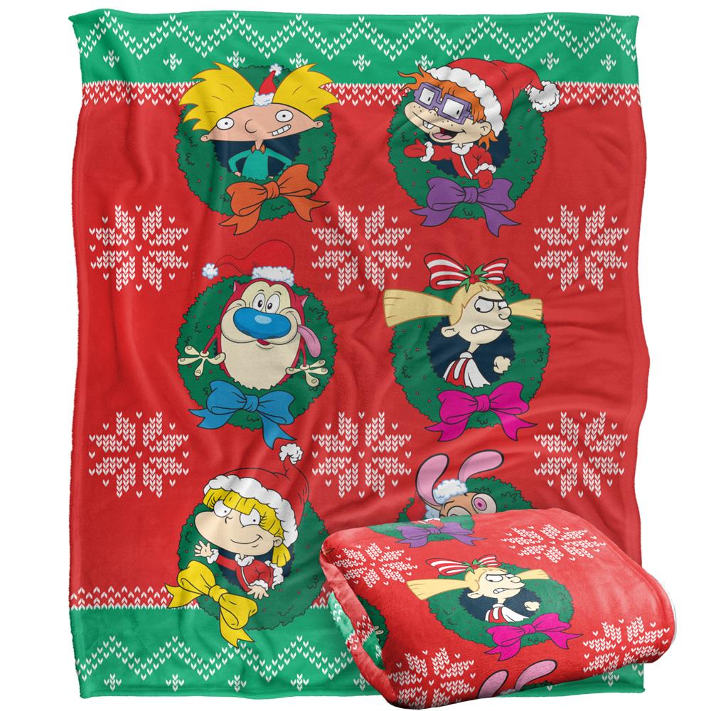 NICKELODEON 90'S Combo Silky Characters Supersoft Blanket