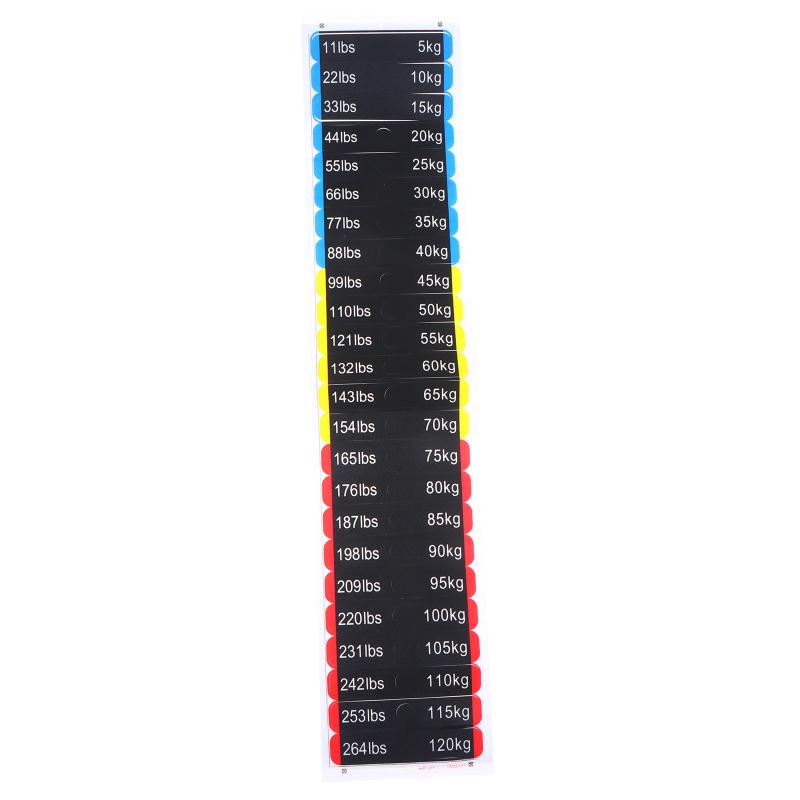 Fitnessapparatuur Gewichtstickers Sportschool Gewichtstapel Labels Nummerstickers 5Kg-120Kg Label Nummersticker Voor Sportschool Machine