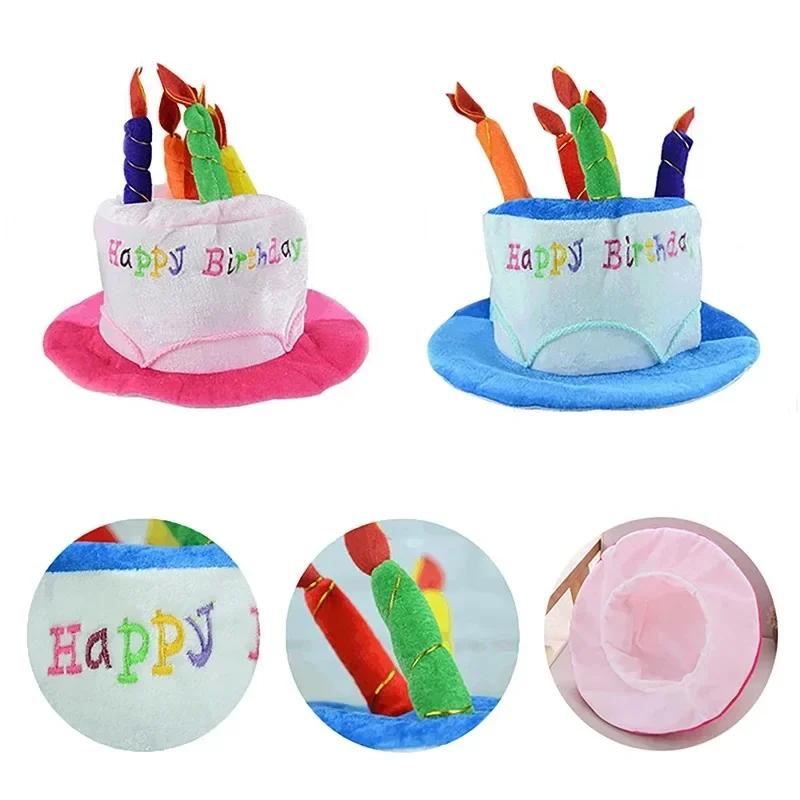 Geburtstagskuchen-Hut mit Kerze, Stirnband, Party-Foto-Requisiten, Kopfschmuck für Erwachsene und Kinder, Cosplay, Lustiges Geburtstagsgeschenk, Haarschmuck