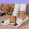 2024 New Women's Slippers Spring Autumn Round Head Half Slippers Women's Flat Casual Slippers Wholesale