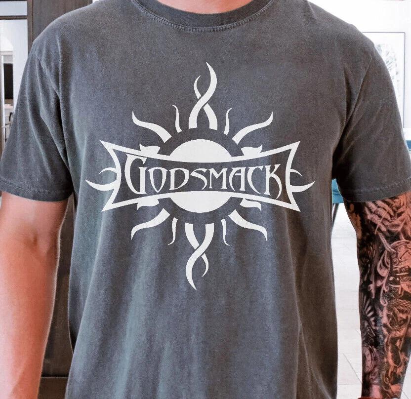Футболка Godsmack Tribal Sun 90-х Рок-группа Винтажная Черная Comfort Colors 1717 4XL
