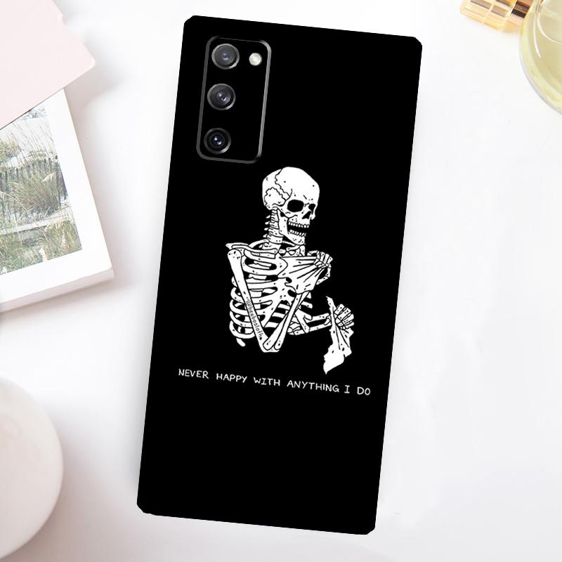Ästhetisches Skelett Schädel Hülle Für Samsung Galaxy S24 S23 S22 Ultra S21 S20 FE Note 10 Plus Note 20 S8 S9 S10 Abdeckung