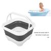 Foldable Bath Toy Organizer 30x28x18cm White+Black with Quick Drain