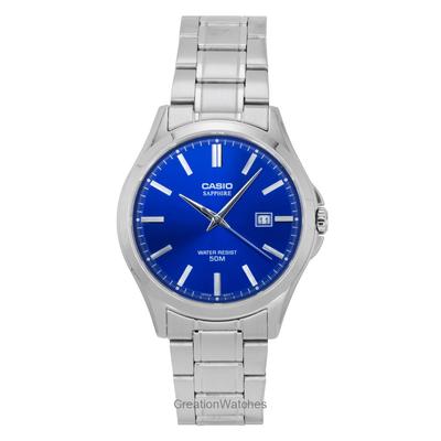 Standard Analog Edelstahl Blaues Zifferblatt Quarz MTS-115D-2A1V Herrenuhr