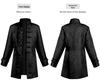 2022 European & American Men's and Boys' Steampunk Retro Solid Color Stand-up Collar Coat