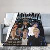Korean Kpop Ateez MINGI Blanket Flannel Printed  Breathable Super Warm Throw Blankets for Home Travel Bedding Throws