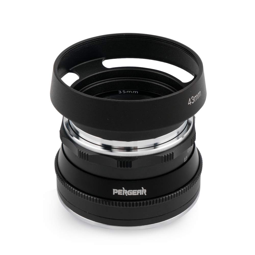 Pergear 35mm Camera Lens Compatible with Micro Four Thirds Manual Focus Fixed Lens for Four Thirds Cameras GM1 GM5 GM7 GX1 GX7 GX8 GX86 GX9 G1 G2 G3