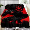 Dark Warrior's Rise Blanket Flannel Throw for Sofa, Indoor, Camping, Living Room, Office, Chair, And Bed Soft Birthday Gift