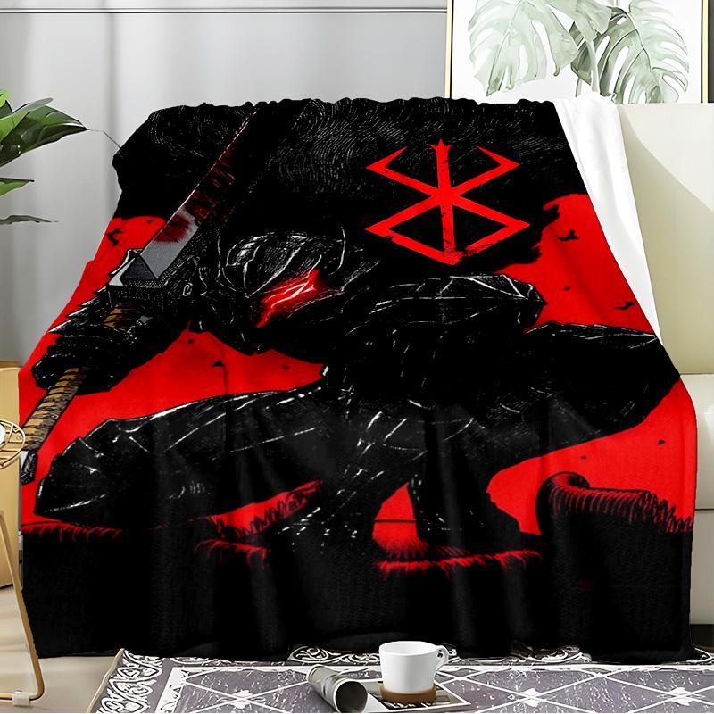 Dark Warrior's Rise Blanket Flannel Throw for Sofa, Indoor, Camping, Living Room, Office, Chair, And Bed Soft Birthday Gift