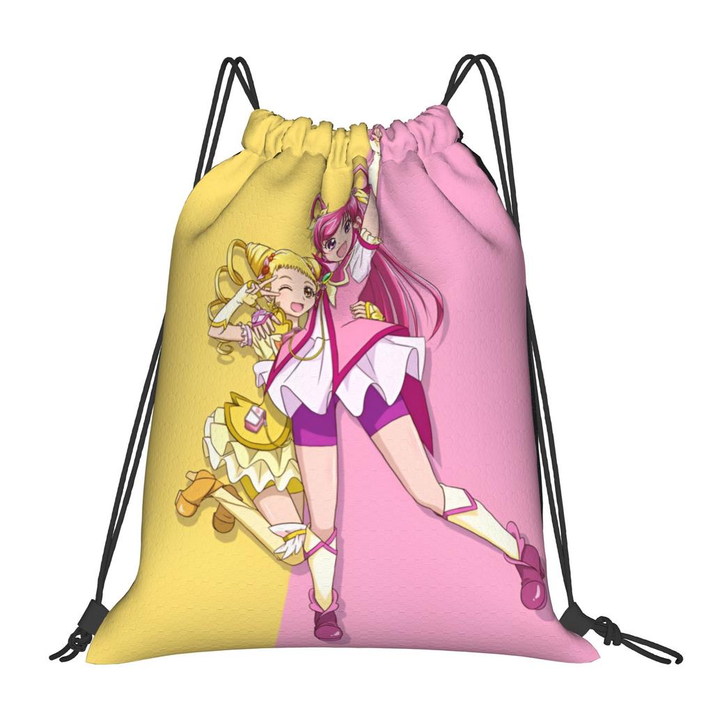 Custom Pretties Anime Cures Drawstring Backpack Women Men Gym Sport Sackpack Foldable Bishoujo  Shopping Bag Sack