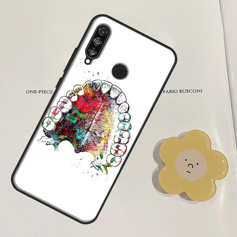 Dentist Tooth Pattern For Huawei Nova 11 9 10 SE Y60 Y70 Y90 Y61 Y91 Nova 3i 7i 8i 11i P20 P40 Lite P30 Pro Case