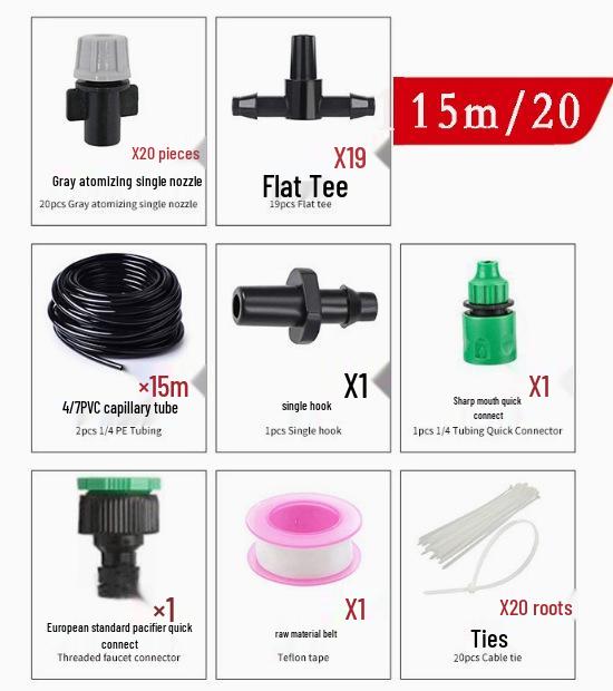 DIY Drip Irrigation Kit for Gardens and Horticulture