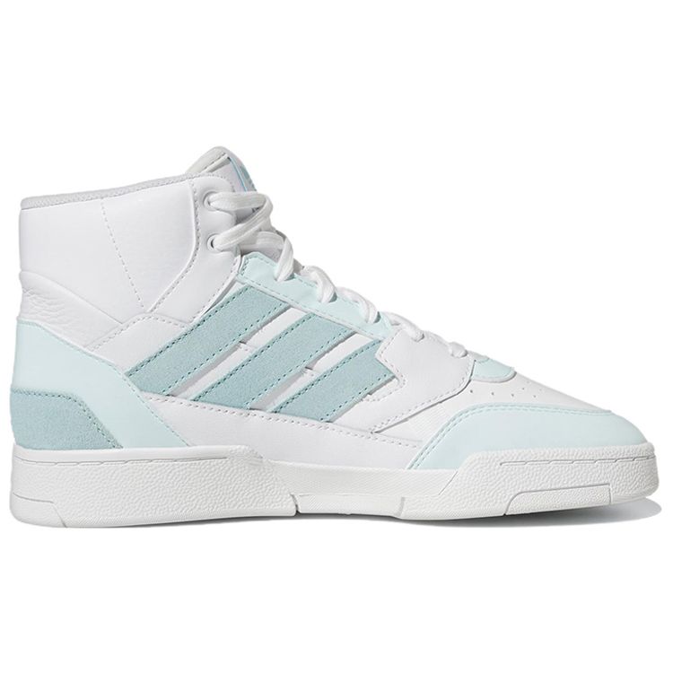 Adidas Originals Drop Step High Top Skate Shoes Women Sneakers White Blue HQ6983