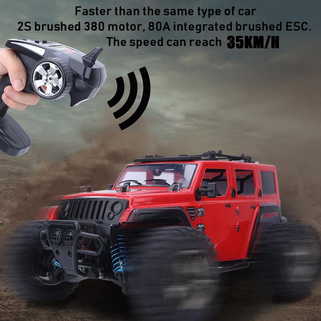 BG1521 1:14 Four Wheel Drive 2.4G 35Km H High Speed Off Road Remote Control Model Car(Red )