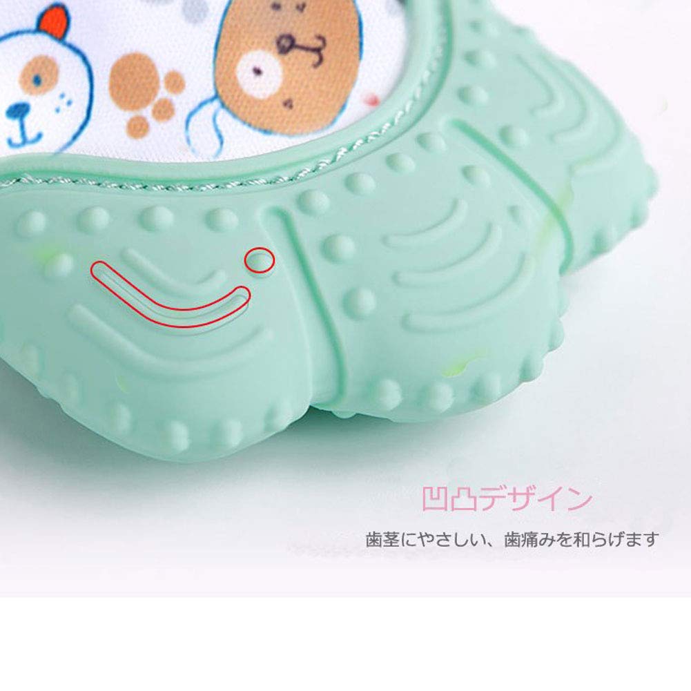 Angelcare Baby Teething Silicone Gloves, Absorbs Drool, Protects Hands from Biting, and Relieves Teething Pain. For ages 3-12 months (with adjustable