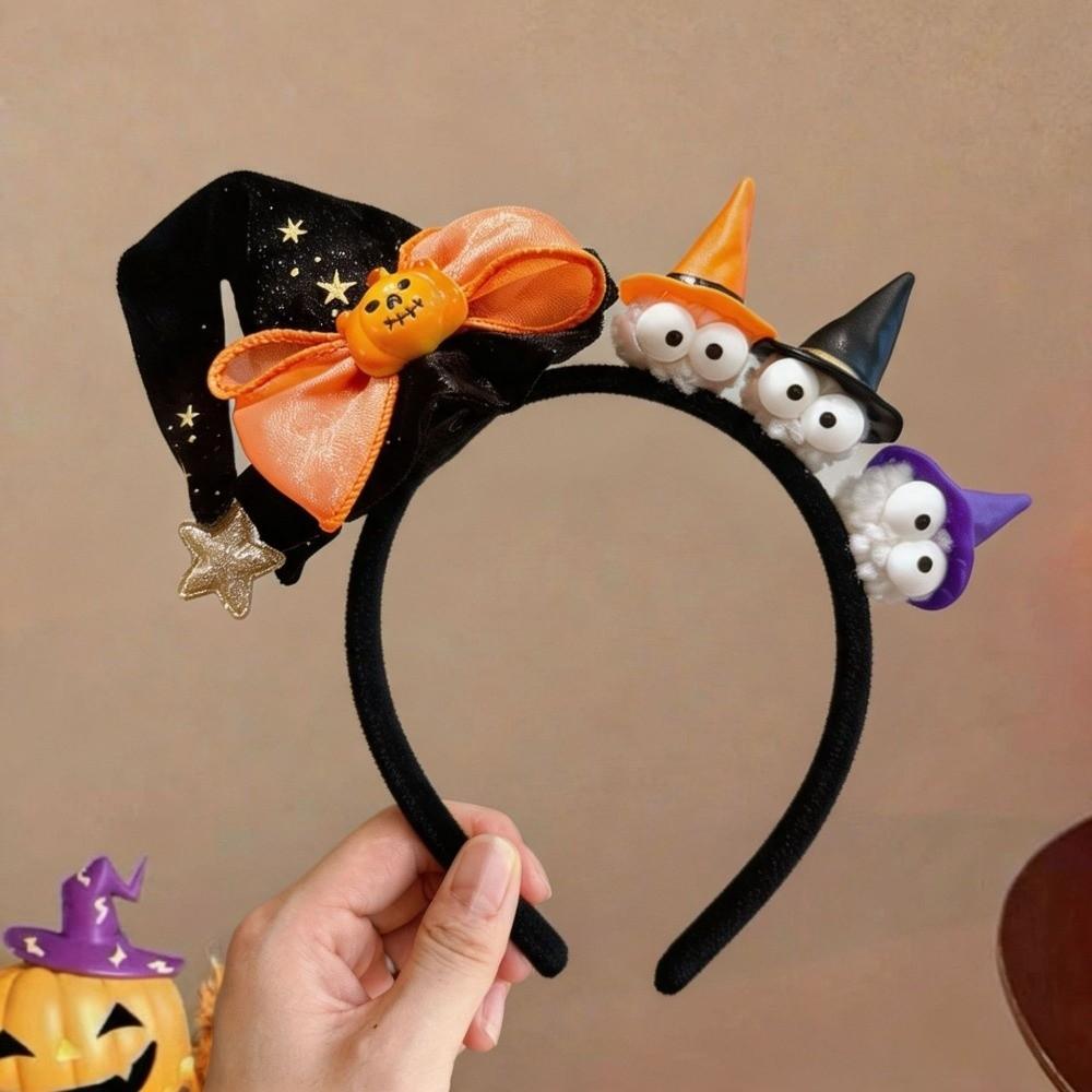 Pumpkin Halloween Headband Spider Cone Hat Hair Hoop Witch Hat Headband  Trick or Treat Party