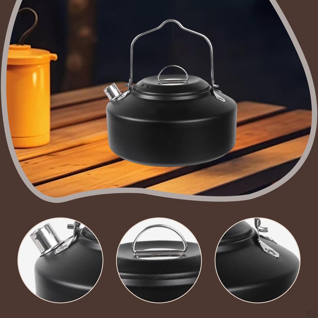 Camping Kettle Tea Portable Compact ,Fast Heating, Open Campfire Stainless Steel Water Boiler