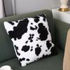 Cow Pattern Plush Lumbar Pillow for Sofa, Bed, Office, or Car