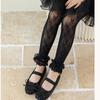 Comfortable Stretch Sweet Tights for Girls Lace Trim Soft Nylon Fabric Leggings Play Outfits Spring Summer