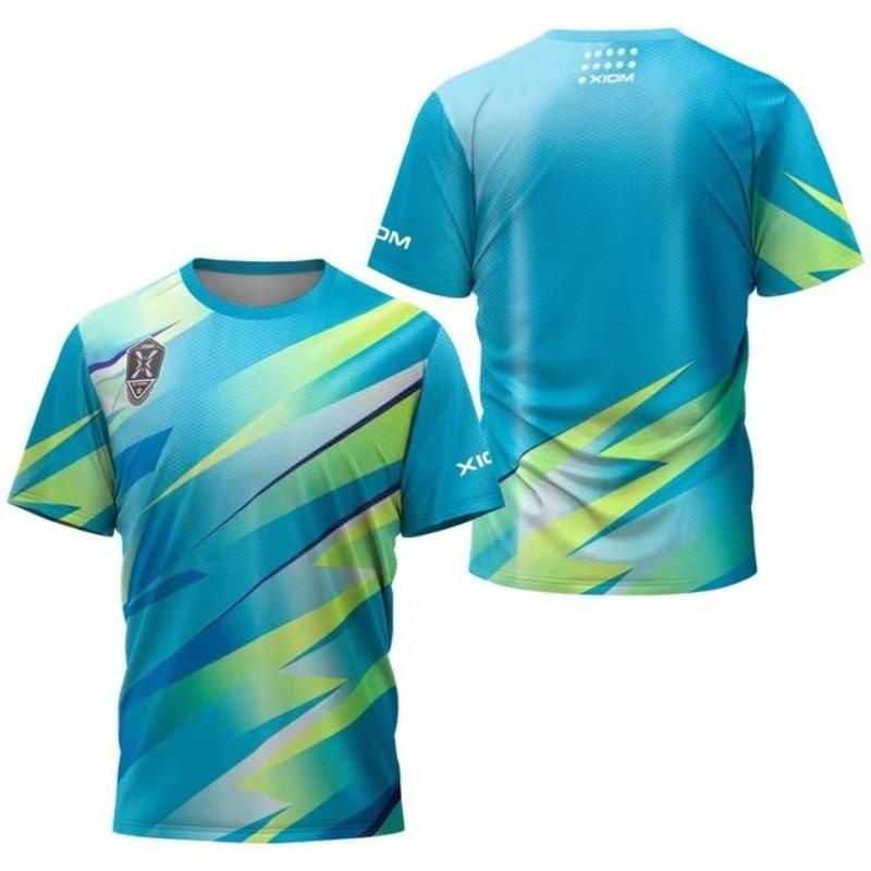T-shirt da uomo stampata in 3D per sport all'aperto e fitness, traspirante, ad asciugatura rapida, manica corta, girocollo, pullover, top casual