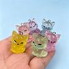 10Pcs Glow In The Dark Fox Charms, Resin Pendants for DIY Keychain Earrings Jewelry Making Findings