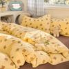 New Fresh Style Cotton Cartoon Duvet Cover Set for Mother and Baby - Includes 4-Piece and 3-Piece Sets with Fitted Sheet