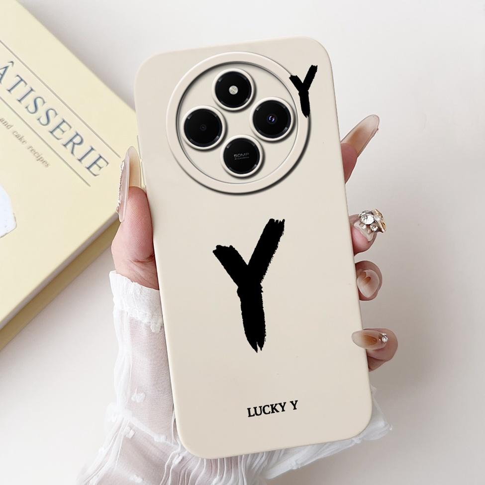 Cover For Redmi 14C 14R Case Simple Fashion A-Z Letter Pattern Design Silicon Shockproof Funda For Xiaomi Poco C75 4G Back Cover