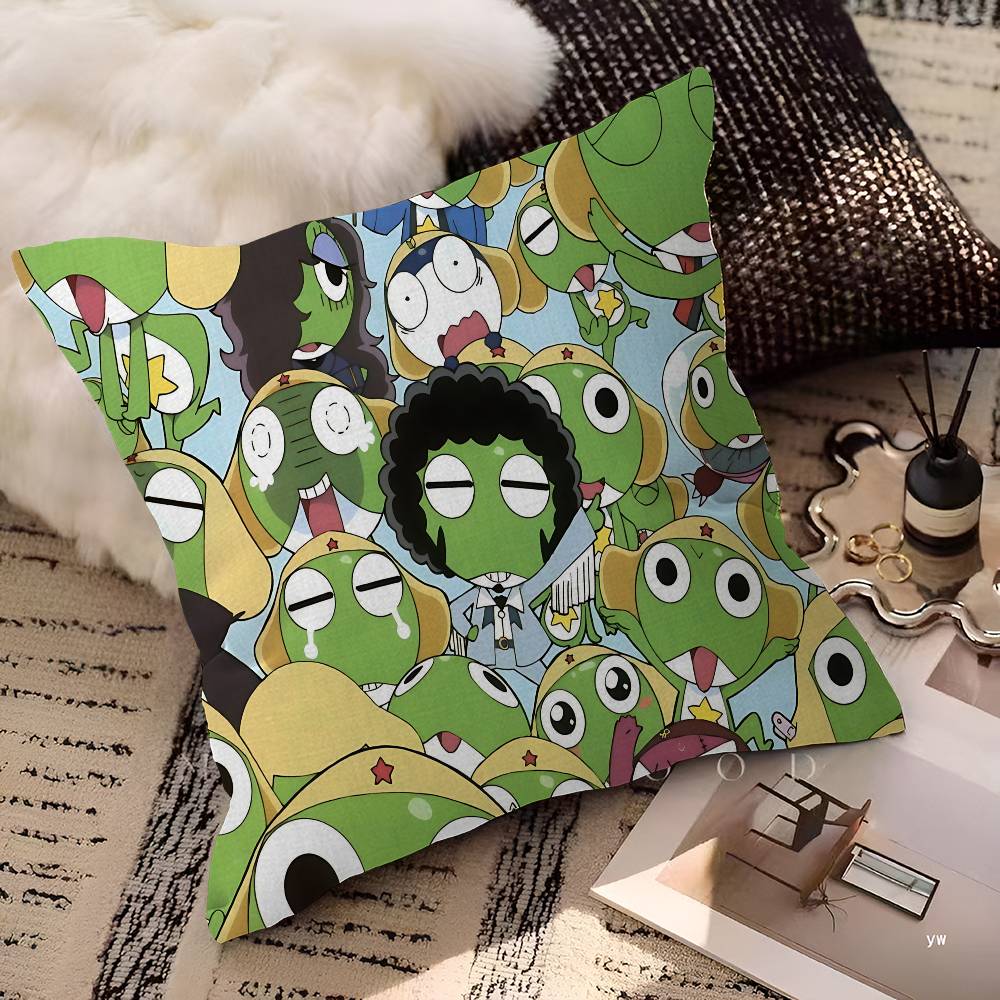 Keroro Frog Cool Gunsou Sergeant Personalized Pillow Dust Cover Bedroom Kids Party Decoration Pillowcase Birthday Children Gift