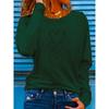 Heart Pattern Print Long Sleeve T-shirt, Women's Casual Crew Neck Top