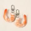 Imitation Shrimp Key Chain Creative Food Keyring Funny Scene Bag Hangings Decor