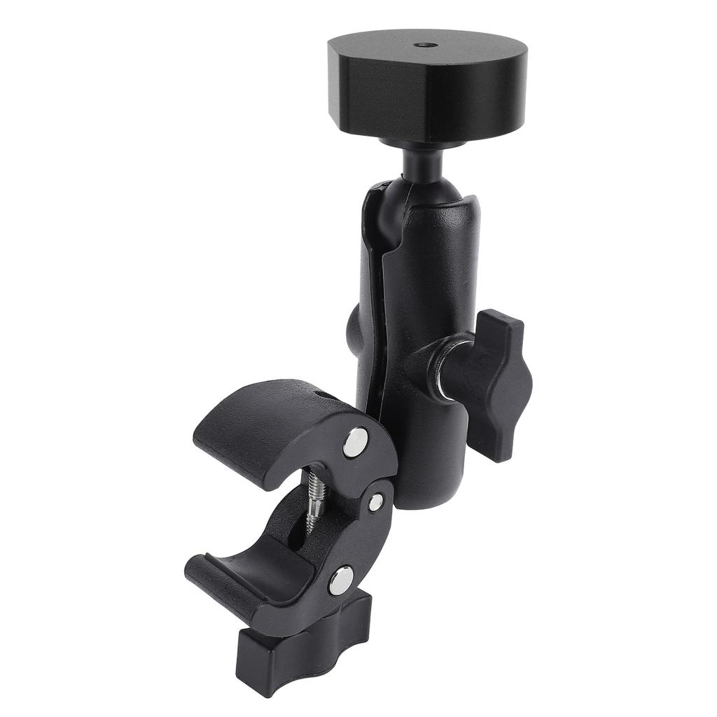 Rv Ladder Mount for Mini ABS Aluminum Alloy Multifunction Adjustable Clamp Mount for Pole RV Trailer Yacht Black