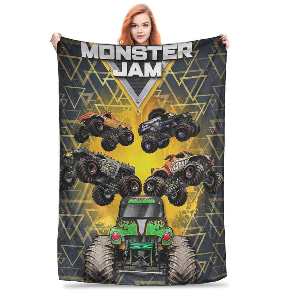 Monster Jam Grave Digger Truck Blanket Super Soft Fleece Sofa Throw Blanket for Home Bedroom Travel Throws Bedspread Quilt