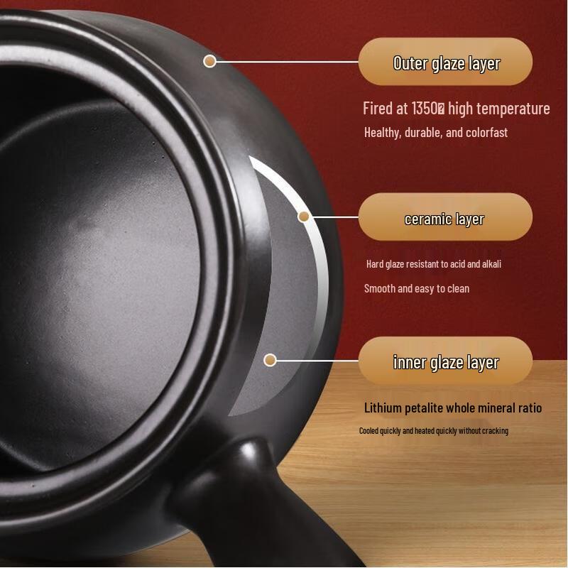 JINGRX Traditioneller Keramik-Kräutermedizin-Topf