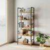 5 Tier Bookshelf, Standing Shelf, Bookcase Shelf Storage Organizer, Industrial Book Shelves For Home Office, Living Room, Kitche