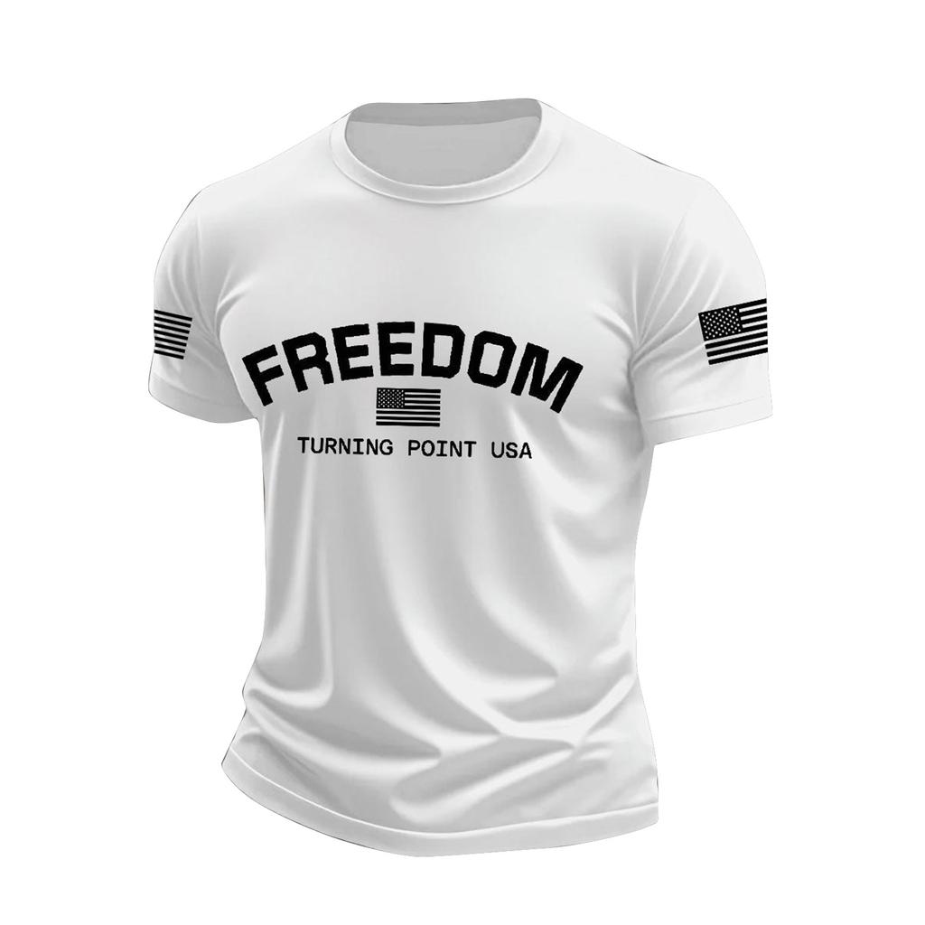 Pánské tištěné tričko s krátkým rukávem Pánský volný ležérní top s krátkým rukávem